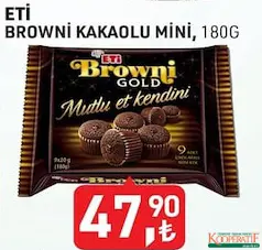 ETİ BROWNİ KAKAOLU MİNİ KEK 180 G